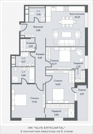 Студия 112.04 м²